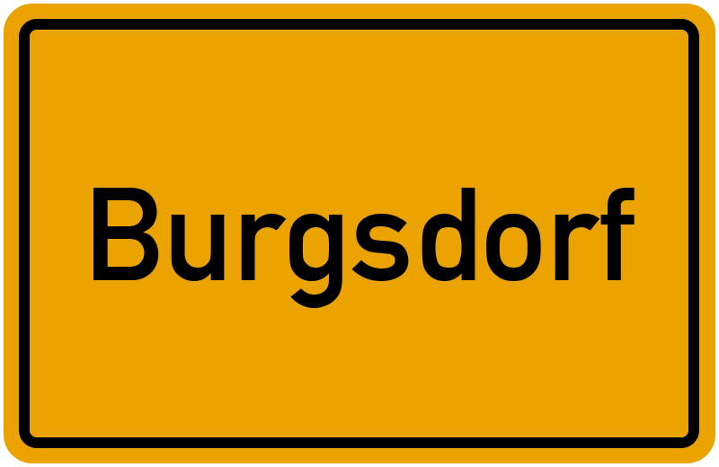Ortsschild Burgsdorf
