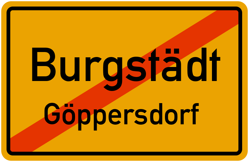 Ortsschild Burgstädt