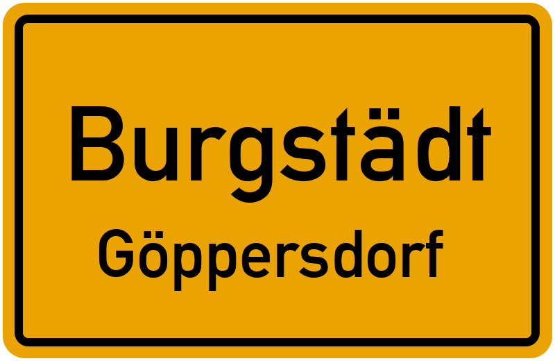 Ortsschild Burgstädt