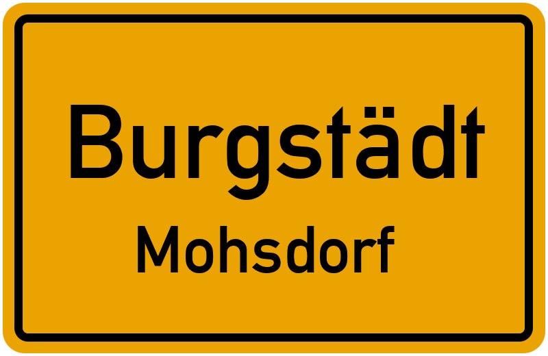 Ortsschild Burgstädt