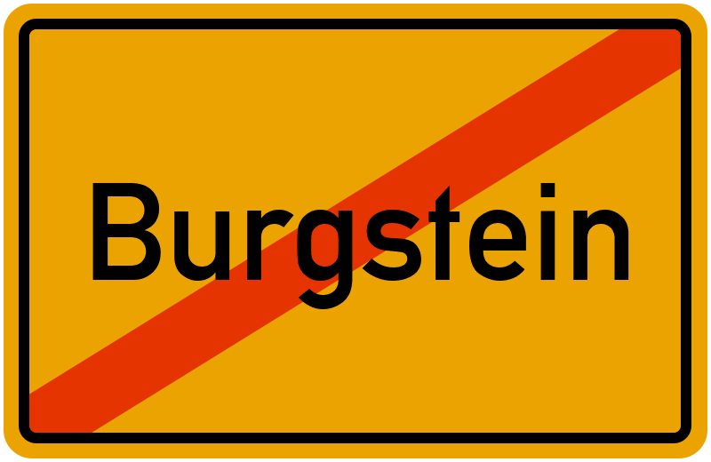 Ortsschild Burgstein