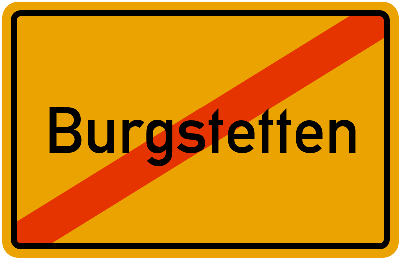 Ortsschild Burgstetten