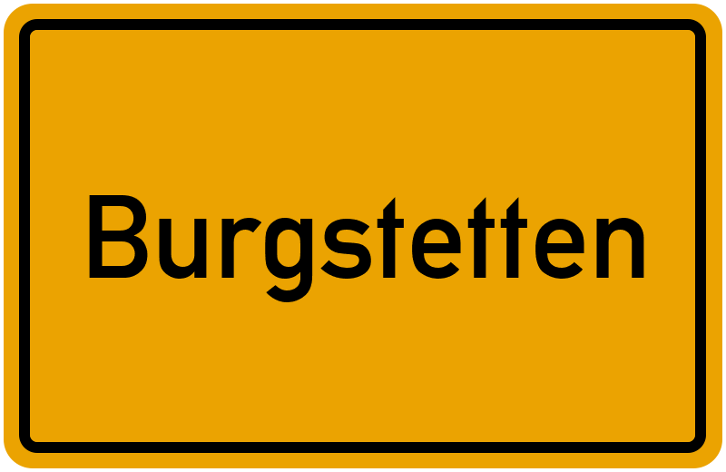 Ortsschild Burgstetten