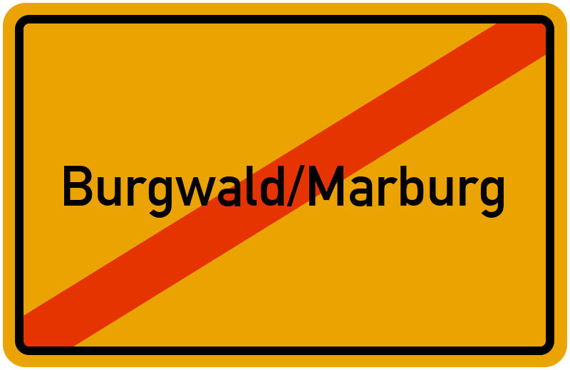 Ortsschild Burgwald/Marburg