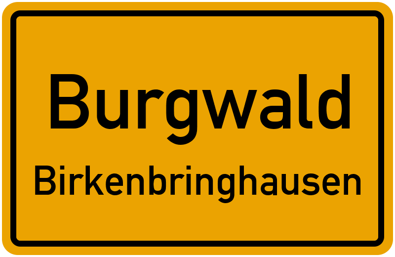 Ortsschild Burgwald