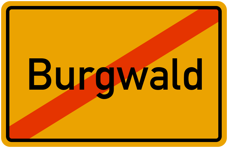 Ortsschild Burgwald