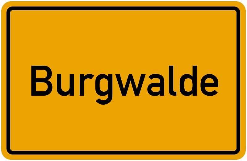 Ortsschild Burgwalde
