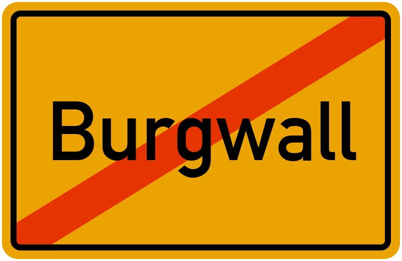 Ortsschild Burgwall