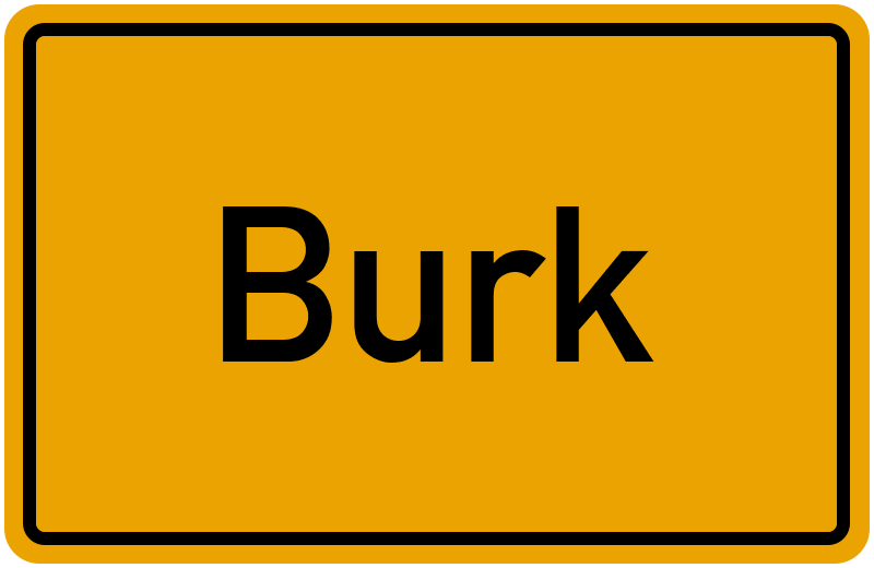 Ortsschild Burk