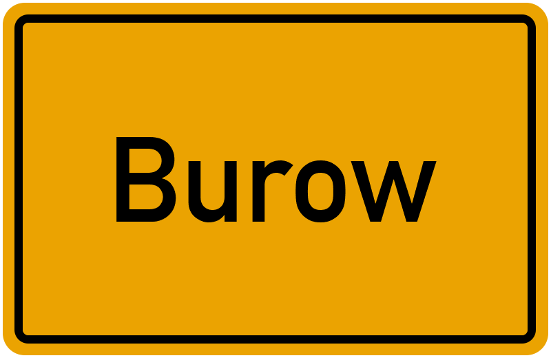 Ortsschild Burow