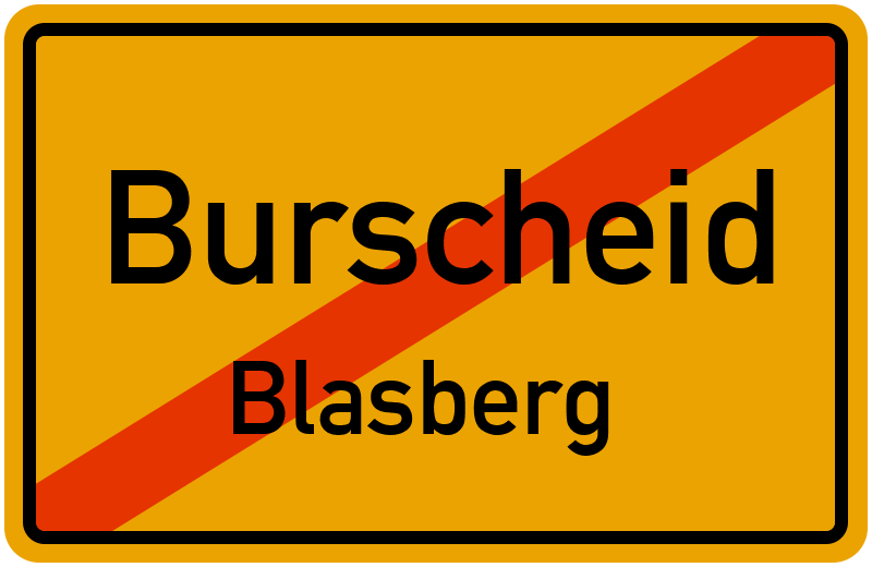Ortsschild Burscheid