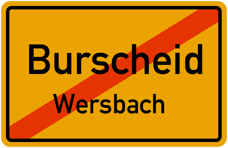 Ortsschild Burscheid