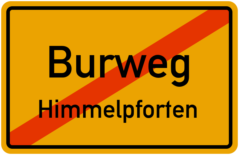 Ortsschild Burweg