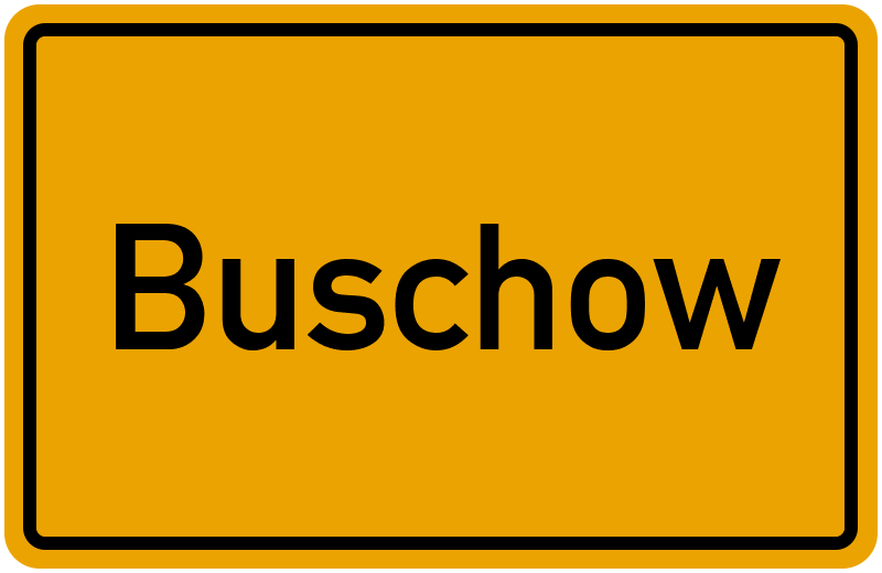 Ortsschild Buschow