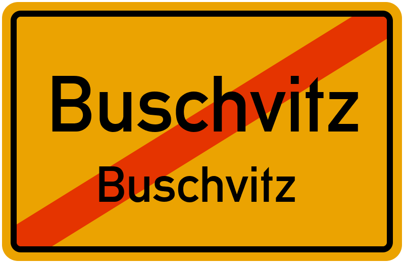 Ortsschild Buschvitz