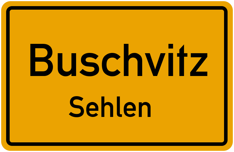 Ortsschild Buschvitz