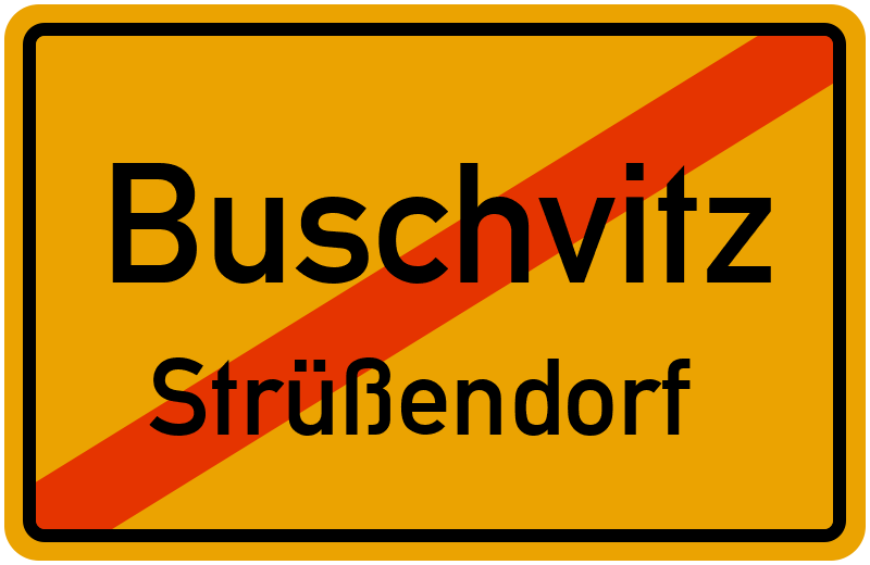 Ortsschild Buschvitz