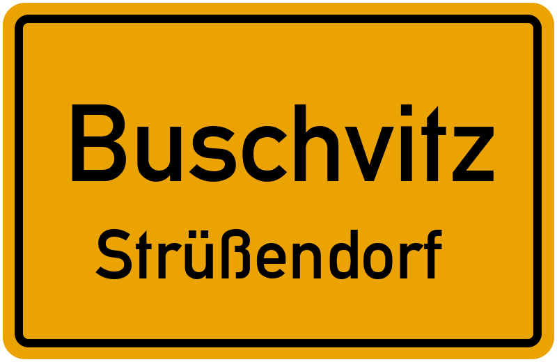 Ortsschild Buschvitz