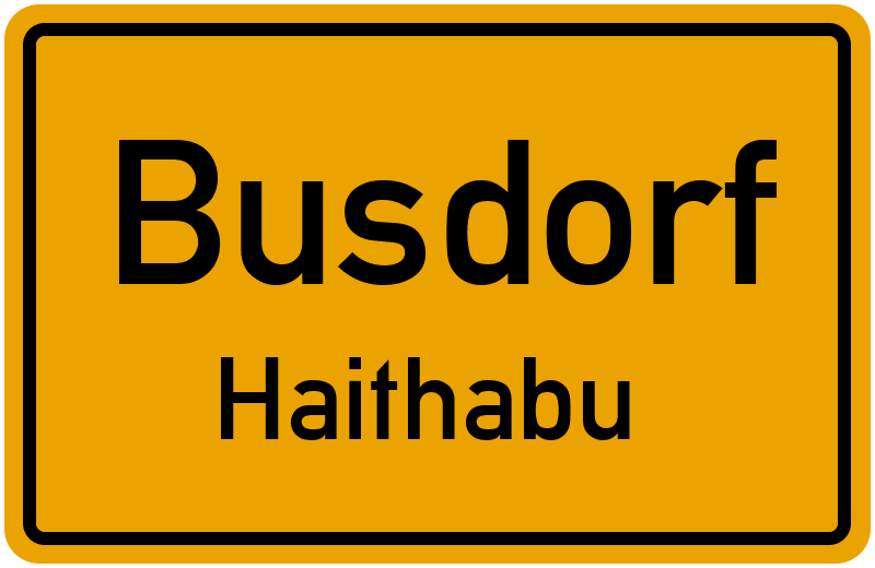 Ortsschild Busdorf