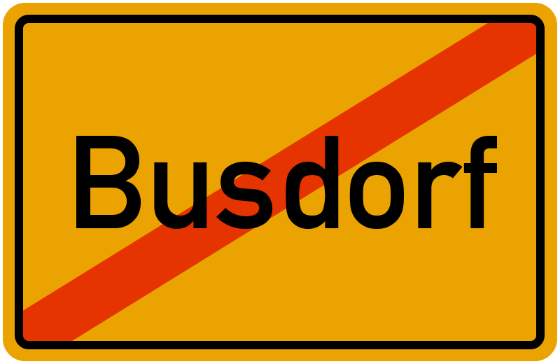 Ortsschild Busdorf