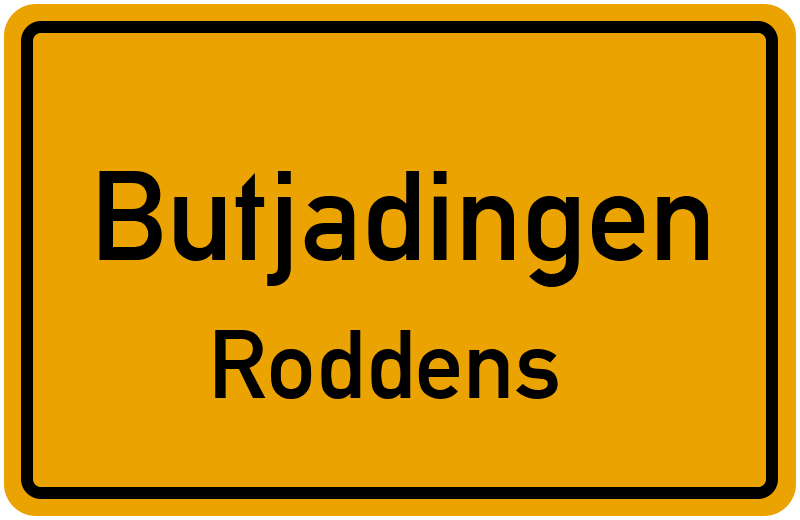 Ortsschild Butjadingen