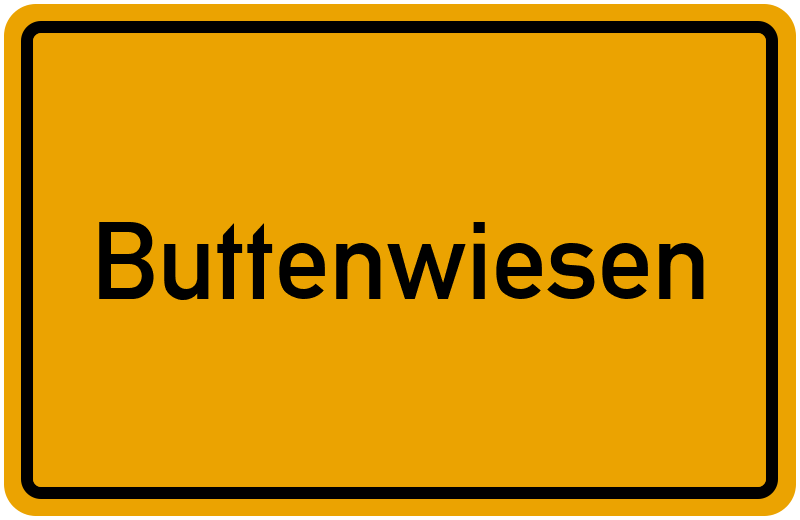 Ortsschild Buttenwiesen