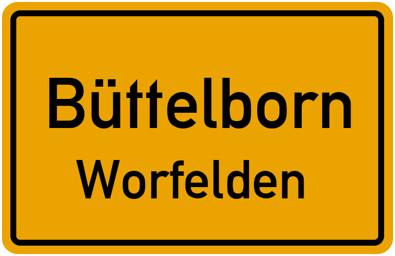 Ortsschild Büttelborn-Worfelden Kostenlos: Download & Drucken