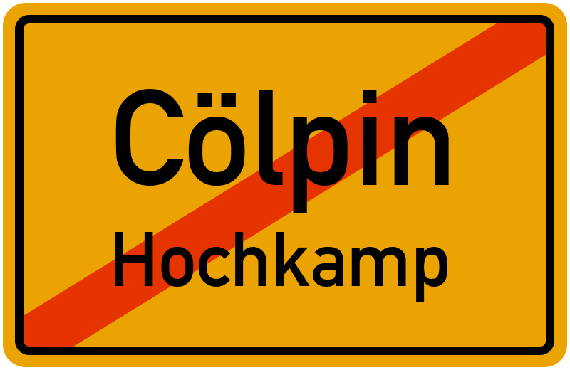Ortsschild Cölpin