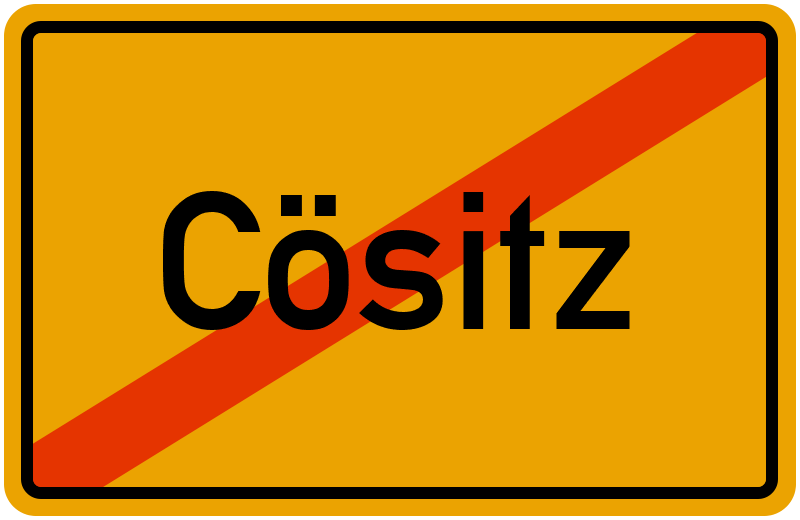 Ortsschild Cösitz