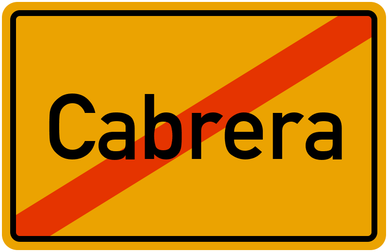 Ortsschild Cabrera
