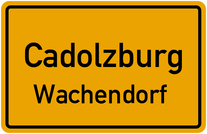 Ortsschild Cadolzburg