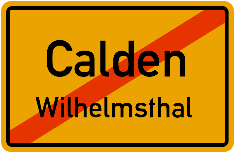 Ortsschild Calden
