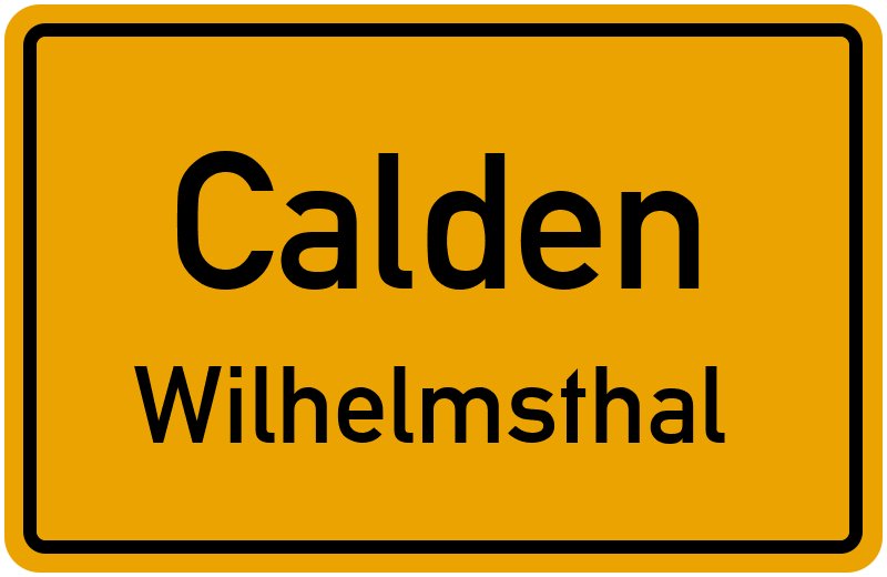 Ortsschild Calden