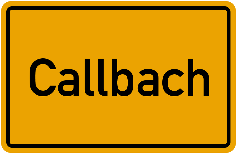 Ortsschild Callbach