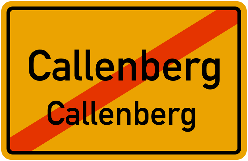 Ortsschild Callenberg