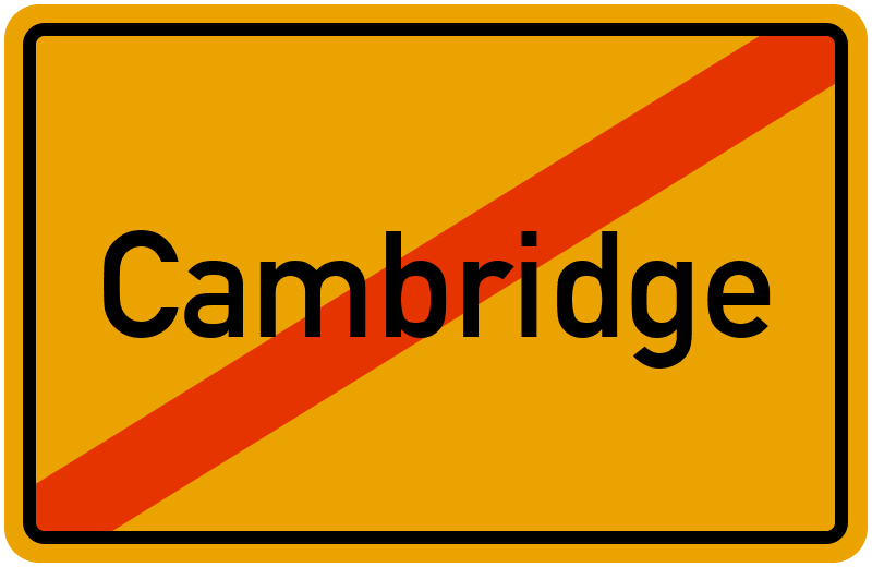 Ortsschild Cambridge