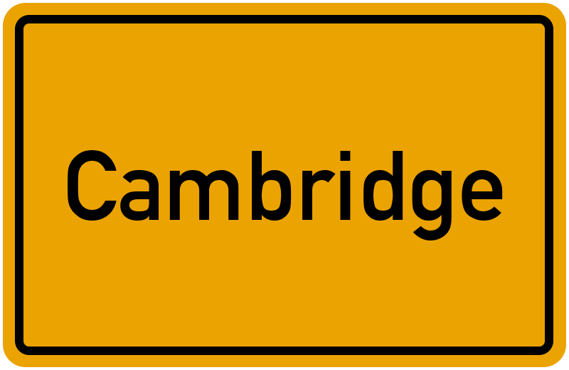 Ortsschild Cambridge