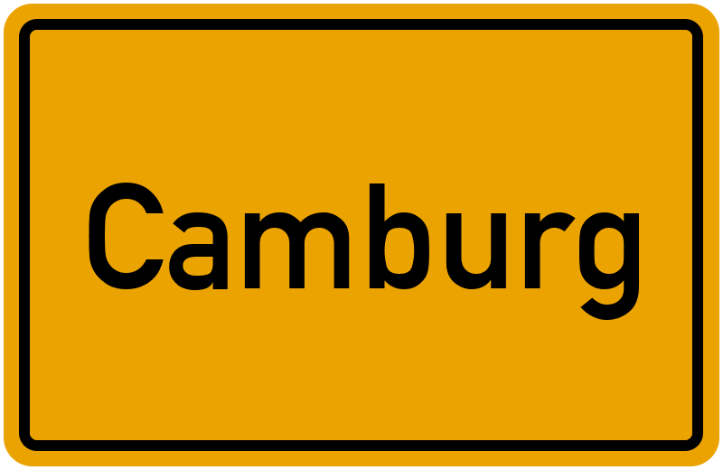 Ortsschild Camburg