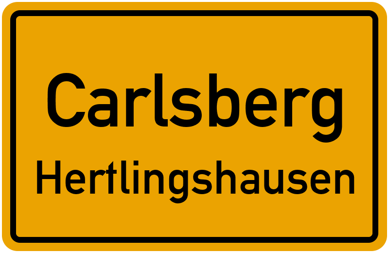 Ortsschild Carlsberg