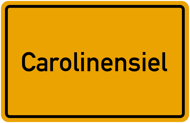 Ortsschild Carolinensiel