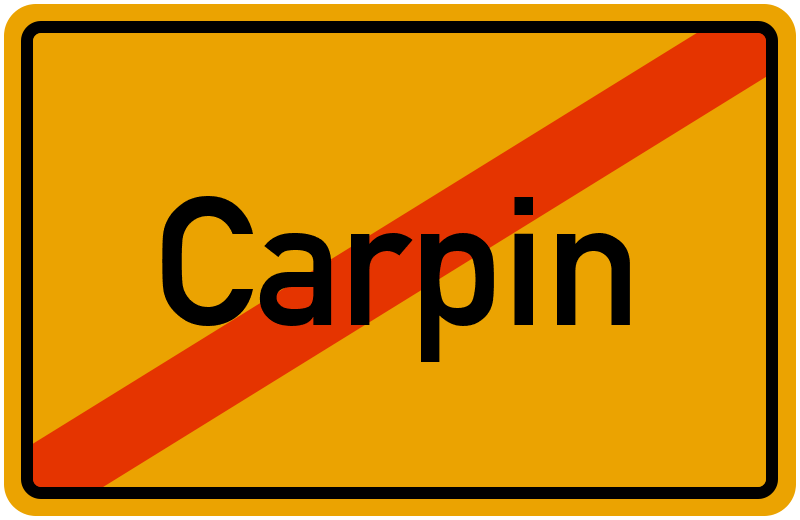 Ortsschild Carpin