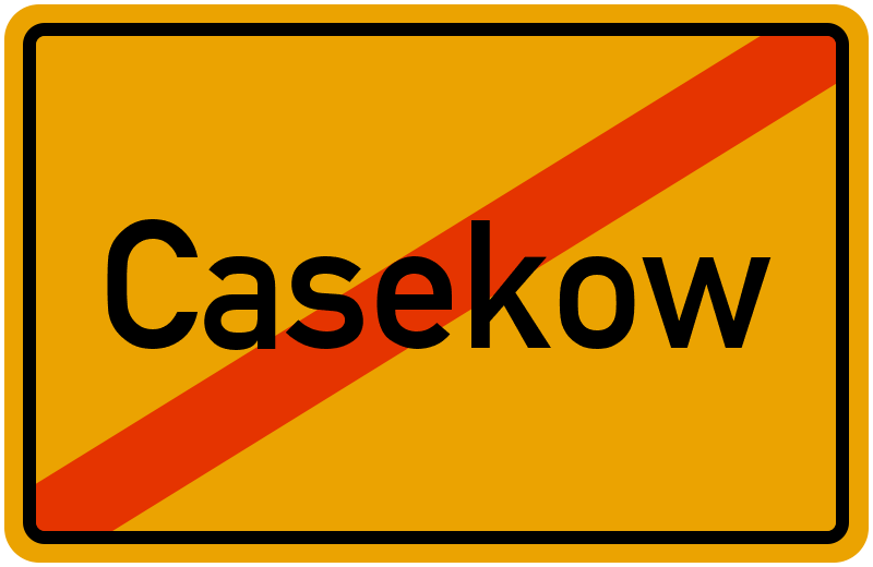 Ortsschild Casekow