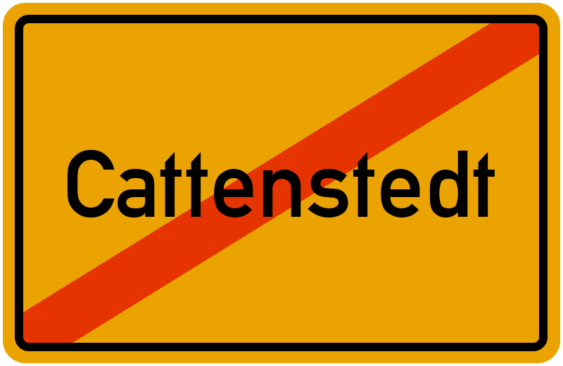Ortsschild Cattenstedt