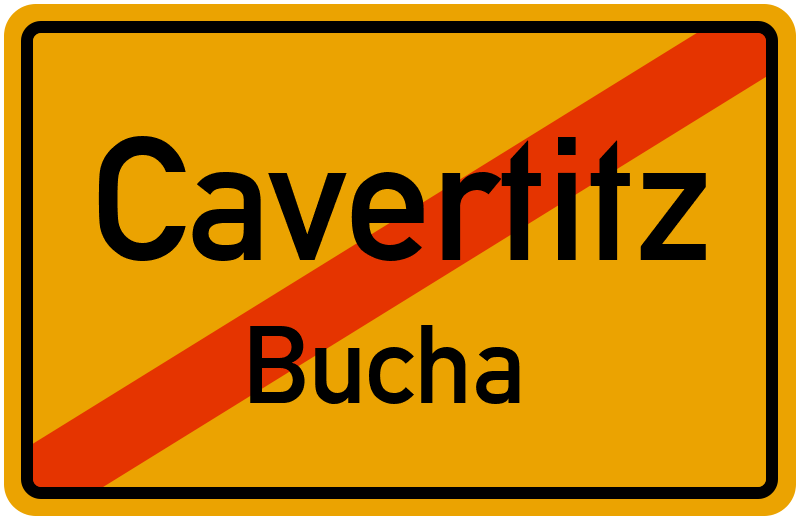 Ortsschild Cavertitz