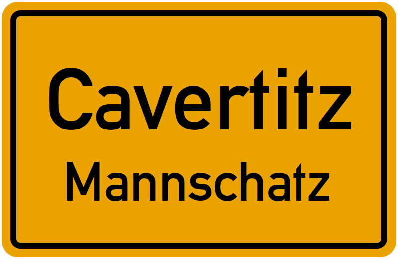 Ortsschild Cavertitz