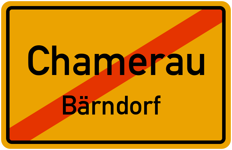 Ortsschild Chamerau