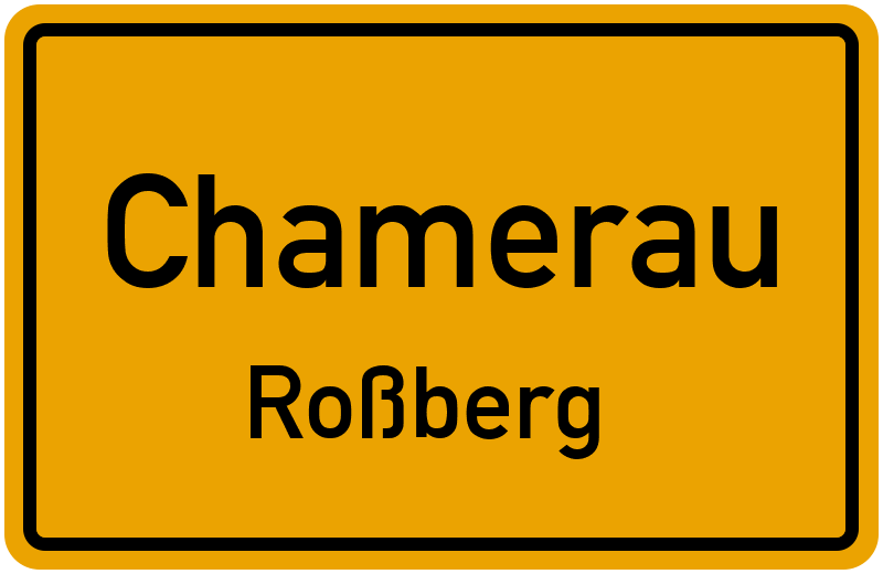 Ortsschild Chamerau