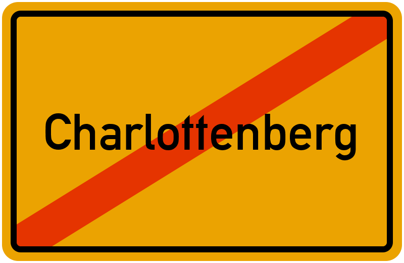 Ortsschild Charlottenberg