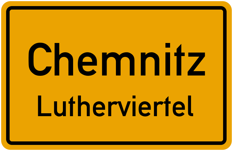 Ortsschild Chemnitz