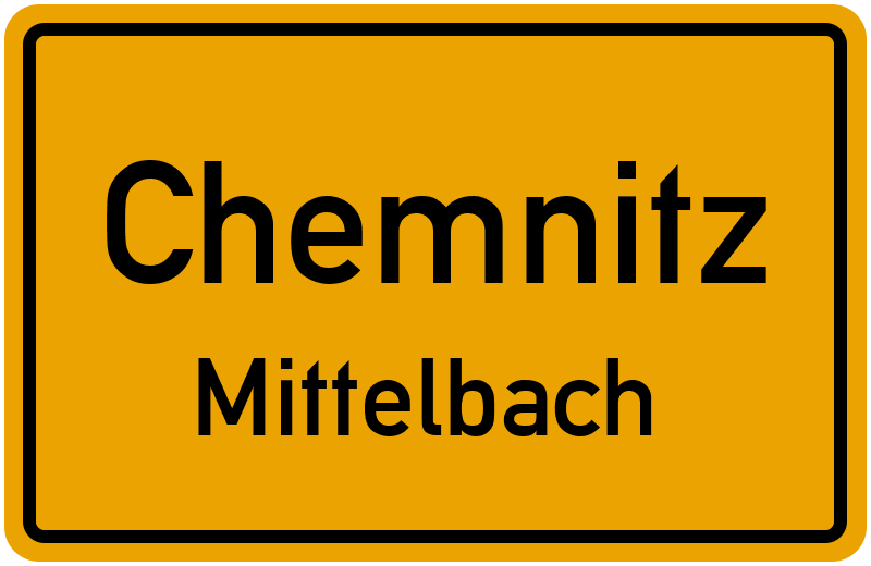 Ortsschild Chemnitz